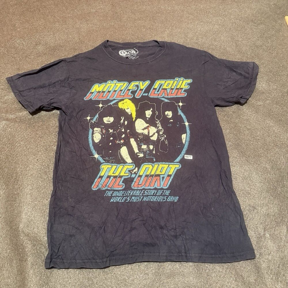 Global Motley Crew Mens Tshirt S Small Black The Dirt Metal 1980s Rock 0077